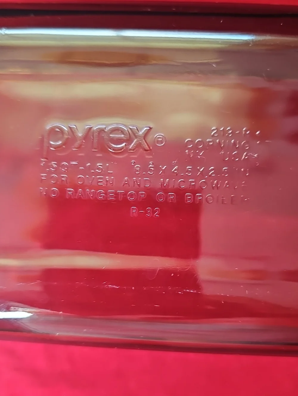 Pyrex Translucent Brown/Smoky Rectangular Loaf Pan